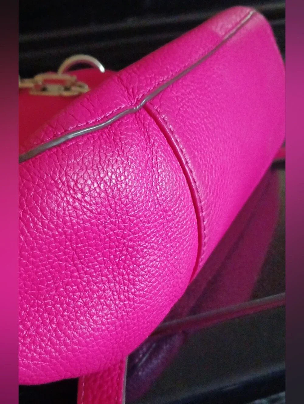 Michael Kors Fuschia Leather Shoulder Bag💞